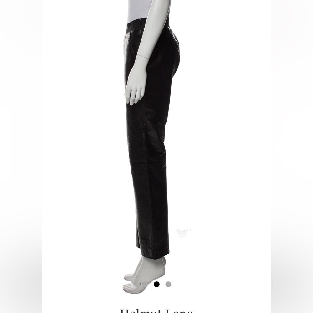 Helmut Lang Straight Leg Leather Pant - Picture 3 of 3